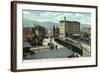 Binghamton, New York - Delaware, Lackawanna, and Western Rail Depot-Lantern Press-Framed Art Print