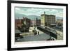 Binghamton, New York - Delaware, Lackawanna, and Western Rail Depot-Lantern Press-Framed Premium Giclee Print