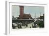 Binghamton, New York - Delaware, Lackawanna, and Western Rail Station-Lantern Press-Framed Art Print