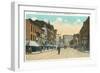 Binghamton, New York - Eastern View of Court Street from Water Street-Lantern Press-Framed Art Print