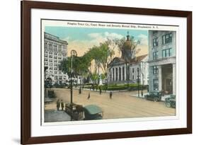 Binghamton, New York - Exterior View of Court House-Lantern Press-Framed Art Print