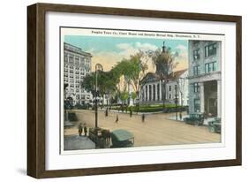 Binghamton, New York - Exterior View of Court House-Lantern Press-Framed Art Print