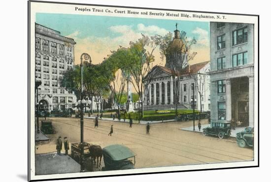 Binghamton, New York - Exterior View of Court House-Lantern Press-Mounted Art Print