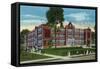 Binghamton, New York, Exterior View of the New High School-Lantern Press-Framed Stretched Canvas