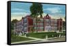 Binghamton, New York, Exterior View of the New High School-Lantern Press-Framed Stretched Canvas