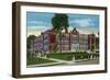 Binghamton, New York, Exterior View of the New High School-Lantern Press-Framed Art Print