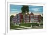 Binghamton, New York, Exterior View of the New High School-Lantern Press-Framed Premium Giclee Print