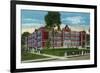 Binghamton, New York, Exterior View of the New High School-Lantern Press-Framed Premium Giclee Print