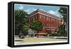 Binghamton, New York, Exterior View of the NY Telephone Building on Henry Street-Lantern Press-Framed Stretched Canvas