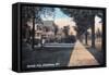 Binghamton, New York - Residential Scene on Riverside Drive-Lantern Press-Framed Stretched Canvas