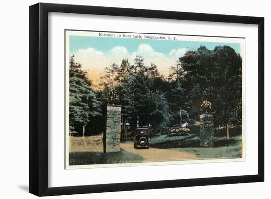 Binghamton, New York - Ross Park Entrance View-Lantern Press-Framed Art Print