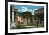 Binghamton, New York, View from the Court House Steps-Lantern Press-Framed Premium Giclee Print