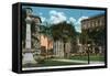 Binghamton, New York, View from the Court House Steps-Lantern Press-Framed Stretched Canvas