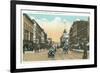 Binghamton, New York - Western View of Court Street-Lantern Press-Framed Premium Giclee Print