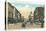 Binghamton, New York - Western View of Court Street-Lantern Press-Stretched Canvas
