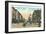 Binghamton, New York - Western View of Court Street-Lantern Press-Framed Art Print