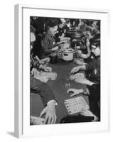 Bingo Game Being Held for Gift Show at La Salle Hotel-null-Framed Photographic Print