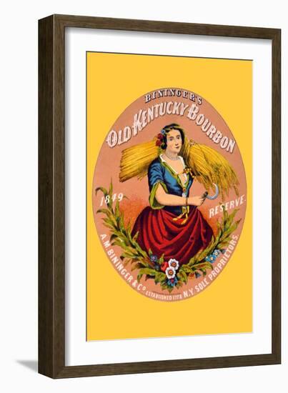 Bininger's Old Kentucky Bourbon-F. Heppenheimer-Framed Art Print