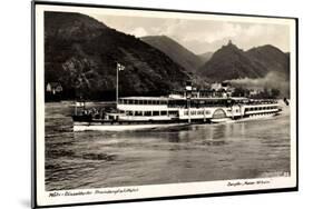 Binnenschiffe Rhein, Dampfer Kaiser Wilhelm-null-Mounted Giclee Print