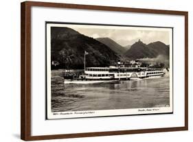 Binnenschiffe Rhein, Dampfer Kaiser Wilhelm-null-Framed Giclee Print