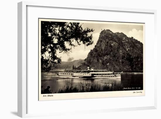 Binnenschiffe Rhein, Dampfer Ostmark, Loreley-null-Framed Giclee Print