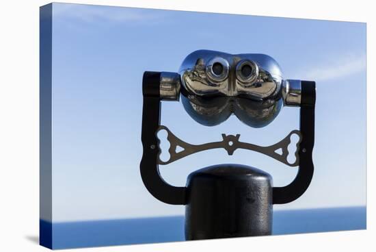 Binoculars Overlooking Mediterranean Sea in Vernazza, Cinque Terre, Italy-Paul Souders-Stretched Canvas