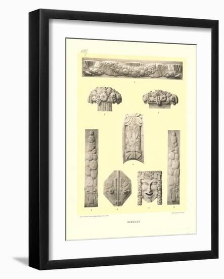 Binquet Bas Reliefs-null-Framed Art Print