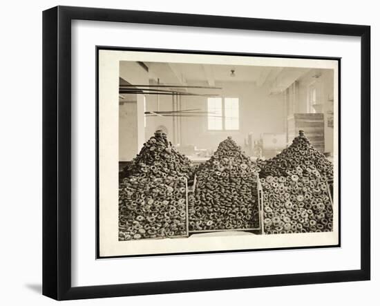 Bins of Doughnuts for the Salvation Army at the Hotel Commodore, 1919-Byron Company-Framed Giclee Print