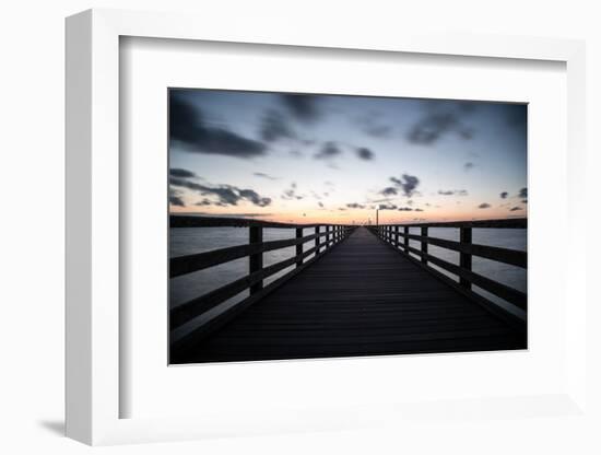 Binzer Seebrücke at sunrise-Mandy Stegen-Framed Photographic Print