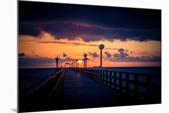 Binzer Seebrücke at sunrise-Mandy Stegen-Mounted Photographic Print