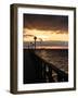 Binzer Seebrücke at sunrise-Mandy Stegen-Framed Photographic Print