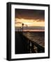 Binzer Seebrücke at sunrise-Mandy Stegen-Framed Photographic Print