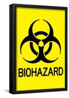 Biohazard Warning Art Poster Print-null-Framed Poster