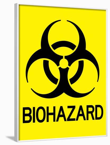 Biohazard Warning Art Poster Print-null-Framed Poster