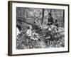 Biologist/Author Rachel Carson Holding Camera with Children and Dog in Woods Near Her Home-Alfred Eisenstaedt-Framed Premium Photographic Print