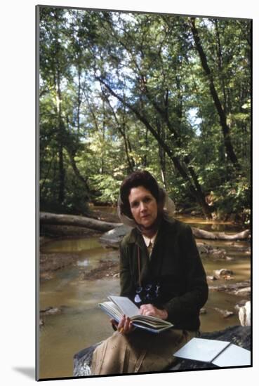 Biologist-Author Rachel Carson Reading in the Woods Near Her Home, 1962-Alfred Eisenstaedt-Mounted Photographic Print