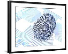 Biometric Fingerprint Scan, Artwork-PASIEKA-Framed Photographic Print