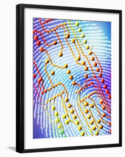 Biometric Fingerprint Scan-PASIEKA-Framed Photographic Print