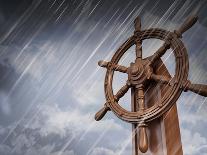 Ships Wheel, Storm-bioraven-Art Print