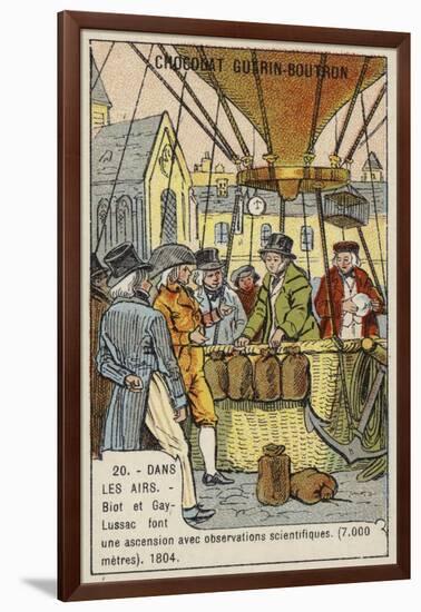 Biot and Gay-Lussac Making a Balloon Ascent to Make Scientific Observations, 1804-null-Framed Giclee Print