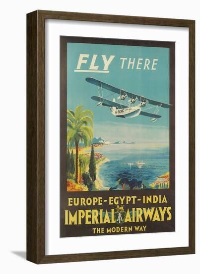 Biplane Clipper, Imperial Airways-null-Framed Art Print