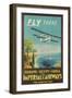 Biplane Clipper, Imperial Airways-null-Framed Art Print