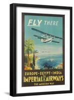 Biplane Clipper, Imperial Airways-null-Framed Art Print