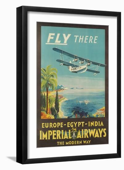 Biplane Clipper, Imperial Airways-null-Framed Art Print