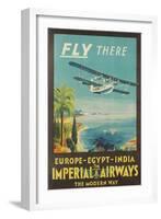 Biplane Clipper, Imperial Airways-null-Framed Art Print