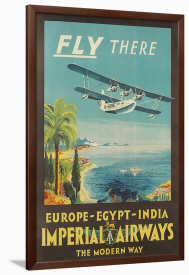 Biplane Clipper, Imperial Airways-null-Framed Art Print