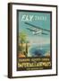 Biplane Clipper, Imperial Airways-null-Framed Art Print