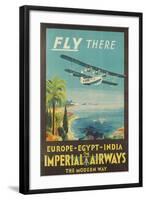 Biplane Clipper, Imperial Airways-null-Framed Art Print