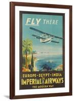 Biplane Clipper, Imperial Airways-null-Framed Art Print