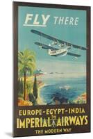 Biplane Clipper, Imperial Airways-null-Mounted Art Print